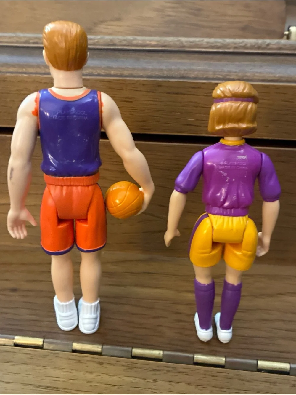 Playskool Dollhouse Play People Athletic Couple Workout Woman Basketball Man